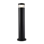 Solar Powered LED Bollard Lights Black Waterproof LED Landscape Light