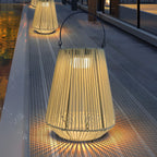 Solar Powered Rope Lantern Portable Handwoven LED Light
