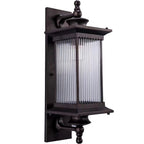 Solar Outdoor Lights Wall Mount Striped Glass Waterproof Lamp