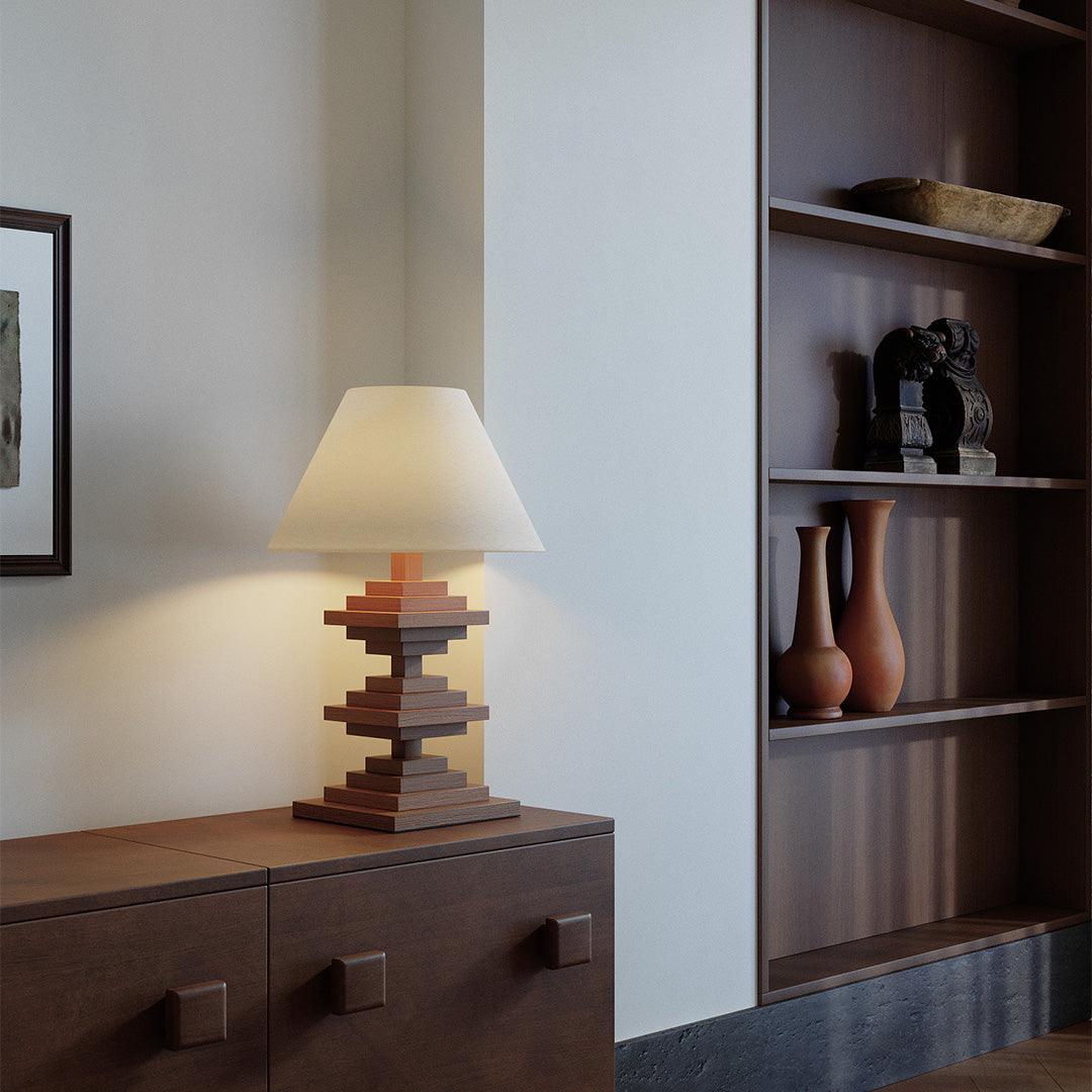 Solid Wood Table Lamps American Retro Full-Spectrum Lamp