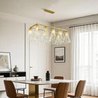 Contemporary Crystal Chandelier Minimalist Ceiling Light