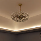 Crystal Flower Chandelier Flower Shaped Vintage Floral Ceiling Light