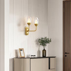 Glass Wall Light Modern Luxury Full Copper Dual Head Lamp