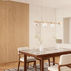 Italian Crystal Chandelier Minimalist Metal Ceiling Light