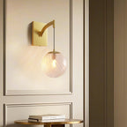 Wall Mounted Pendant Light Modern Minimalist Glass Ball Lamp