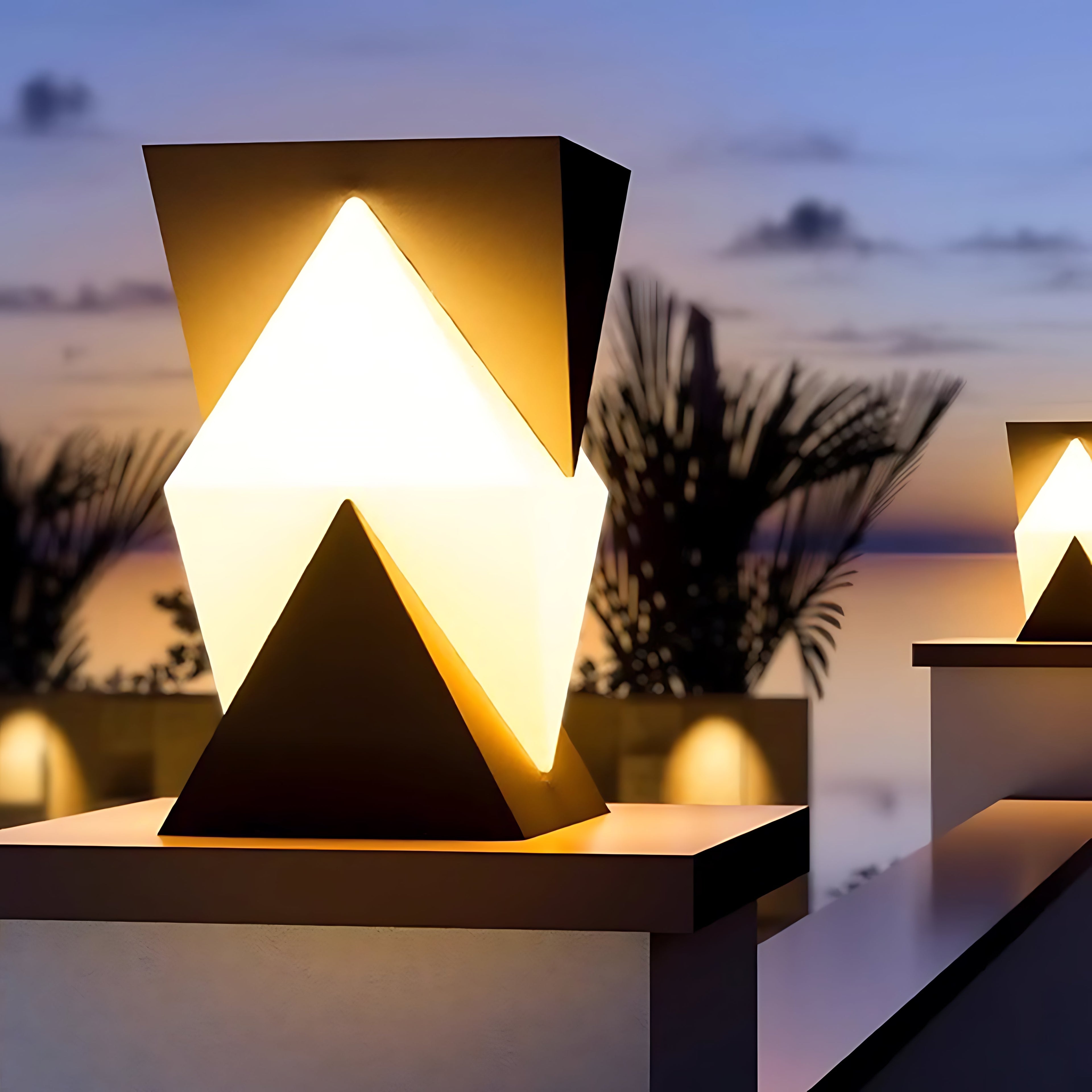 Waterproof Special Shaped Piller Light Modern Style