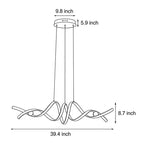 Spiral Ceiling Light Modern Creative LED Metal Chandelier