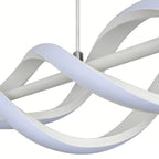 Spiral Pendant Linear Hanging Chandelier White Modern Light