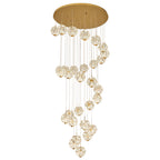 Staircase Crystal Chandelier Modern Luxury High Ceiling Light