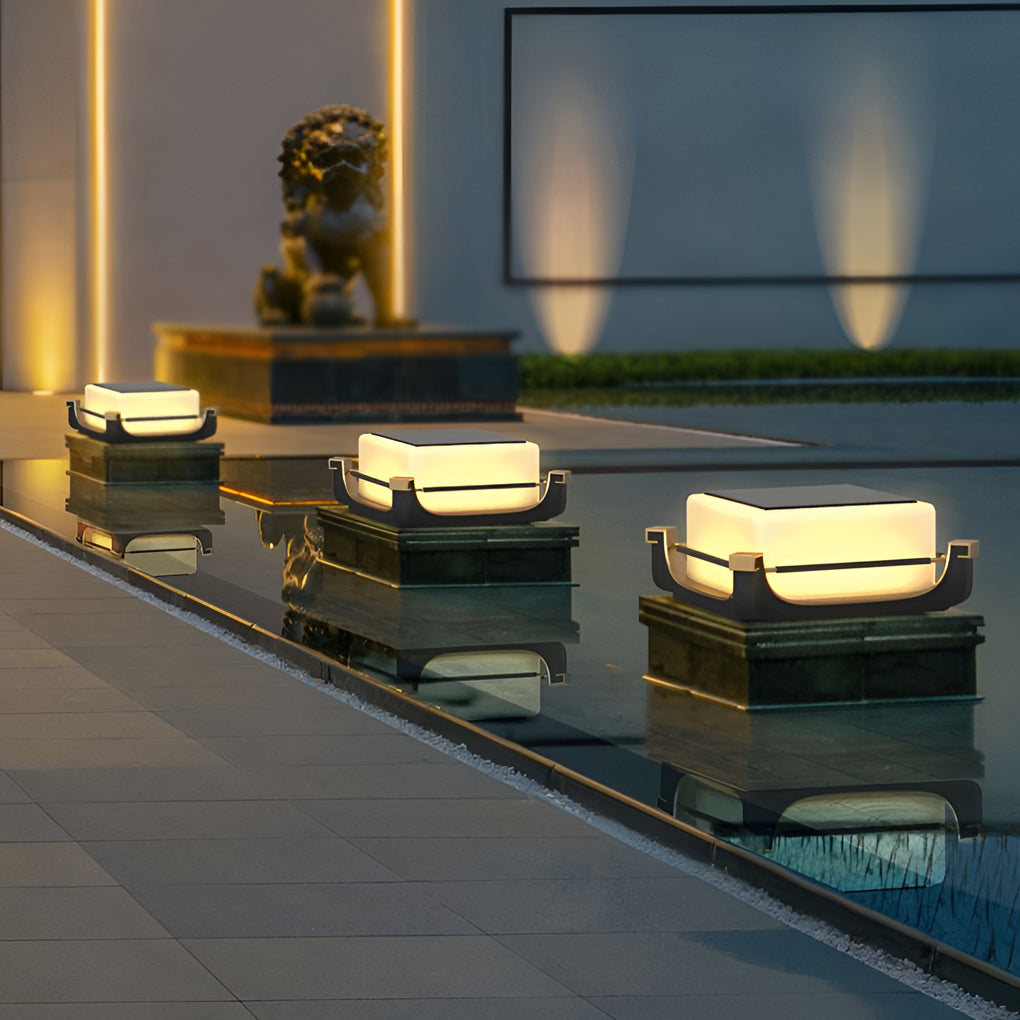 Square Acrylic Pier Light Waterproof LED Outdoor Fence Column Light