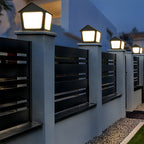 Deck Post Cap Lights Unique Shape Chic Outdoor Garden Post Lights
