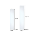 Square Floor Lamp with Glowing White Shade Landscape Light
