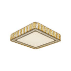 LED Flush Mounted Ceiling Lights Luxury Crystal Lamp