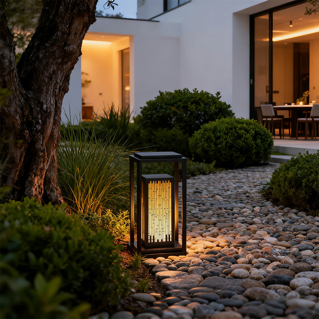Square Outdoor Lantern Waterproof Geometric Post Light