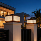 Square Outdoor Pillar Lights Minimalist Waterproof Light