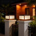Square Outdoor Pillar Lights Minimalist Waterproof Light