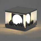 Square Outdoor Pillar Lights Modern Mountain Design LED Light