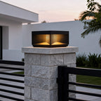 Square Outdoor Pillar Lights Stripe Decorative LED Light