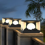 Square Outdoor Pillar Lights Modern Mountain Design LED Light