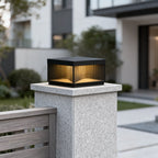 Square Outdoor Pillar Lights Stripe Decorative LED Light