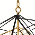 Square Pendant Lights Industrial Iron Artisan Dual-Color Ceiling Light