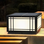 Square Pillar Light Vintage Grille Waterproof LED Light