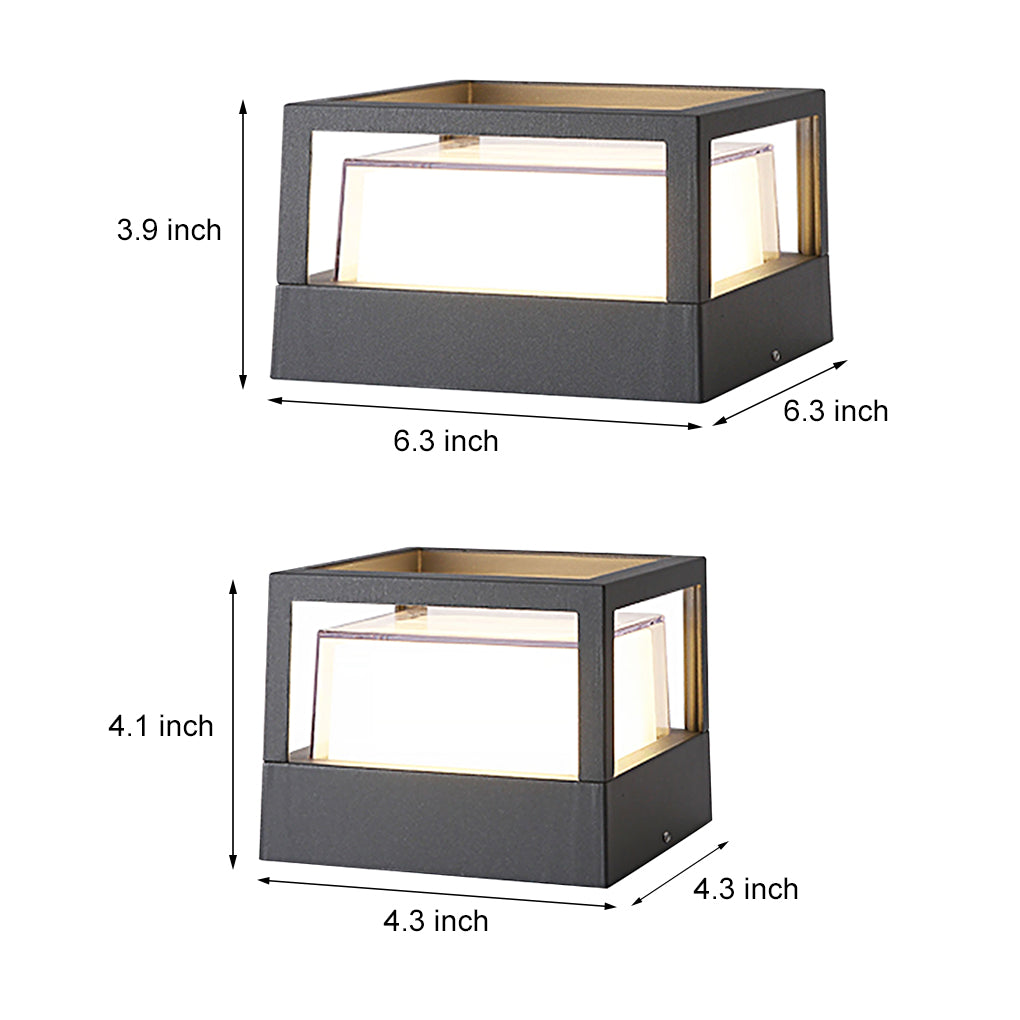 Square Pillar Lights Double-Layered Light-Blocking Outdoor Lamp