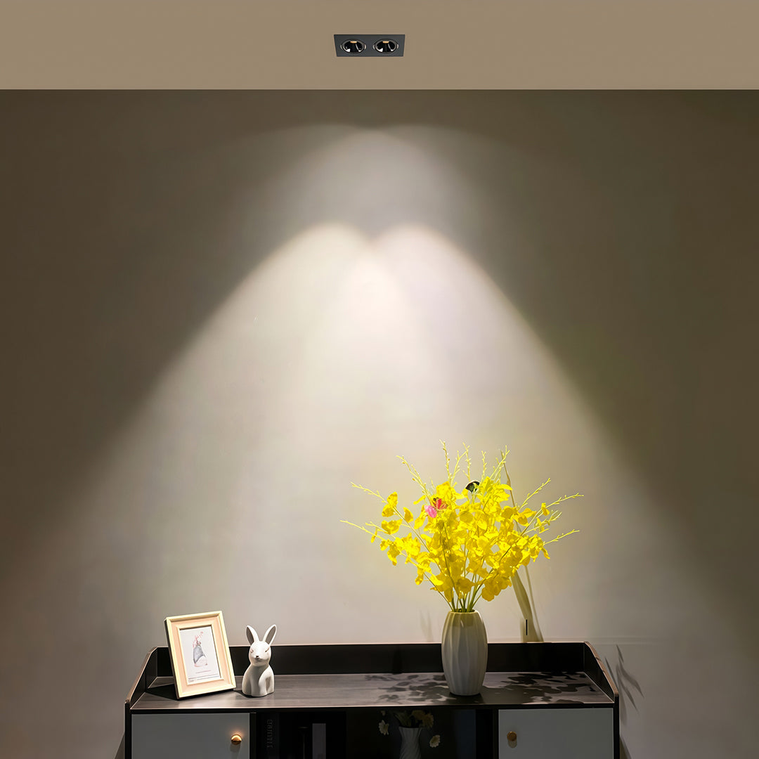 Square Recessed Downlight LED Aluminum Eye Protection Light