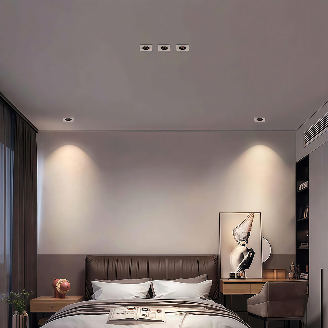Square Recessed Downlight LED Aluminum Eye Protection Light
