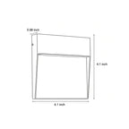 Square Stair Lights Minimalist Waterproof Outdoor Light