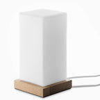 Square Table Light Wooden Cube Battery-Powered LED Lamp