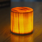Square Wood Lamp Modern LED Cube Wood Grain Decorative Lamp