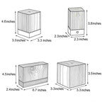 Square Wood Lamp Modern LED Cube Wood Grain Decorative Lamp