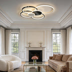 Stacked Ring Ceiling Light Modern LED Recessed Metal Light