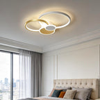 Stacked Ring Ceiling Light Modern LED Recessed Metal Light