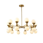 Bubble Glass Chandeliers Stylish Full Copper Nordic Ceiling Light