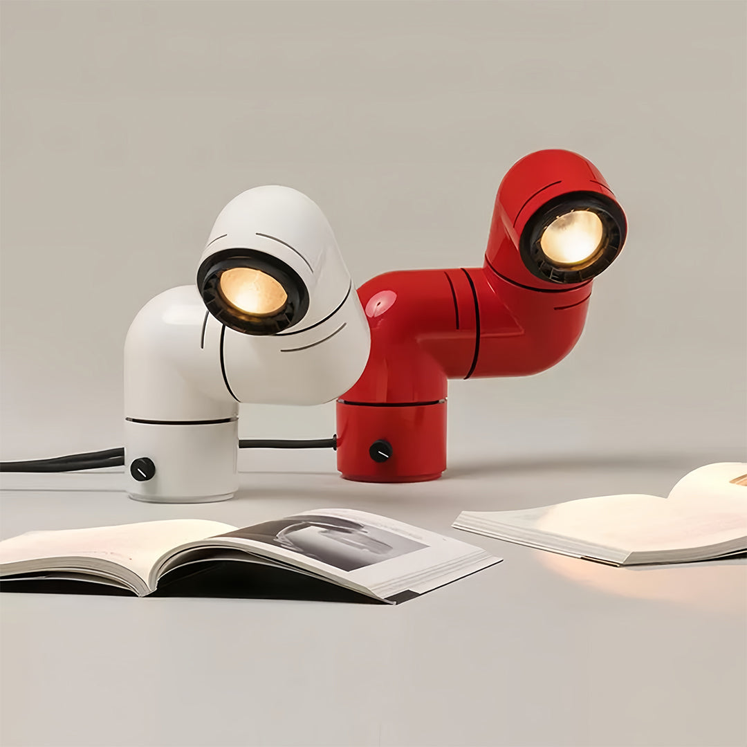 Statement Table Lamps Creative Pipe Modern Rotating Lamp