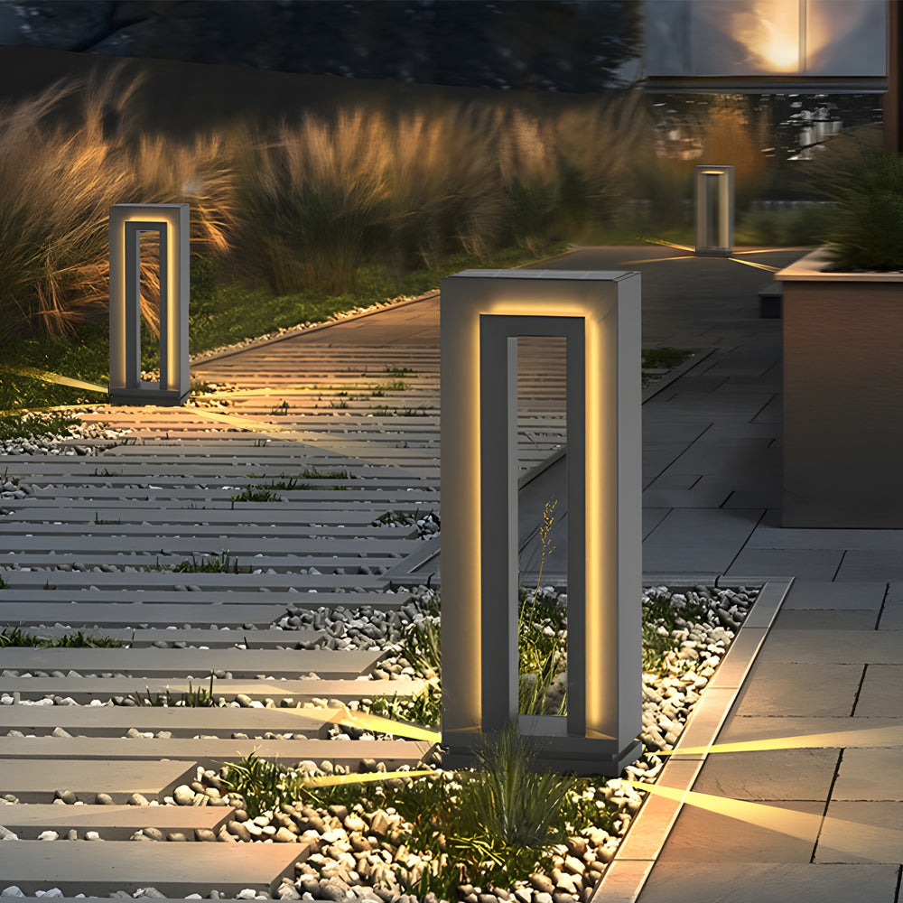 Outdoor Arch LED Solar Lawn Lights  Modern Minimalist Style