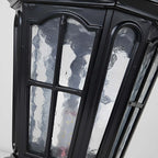 Stone Pillar Light Fixture Retro Pavilion-Style LED Light