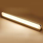 [Open-Box] LED Bathroom Vanity Light with Wall-Mounted Panel and Polished Iron Trim