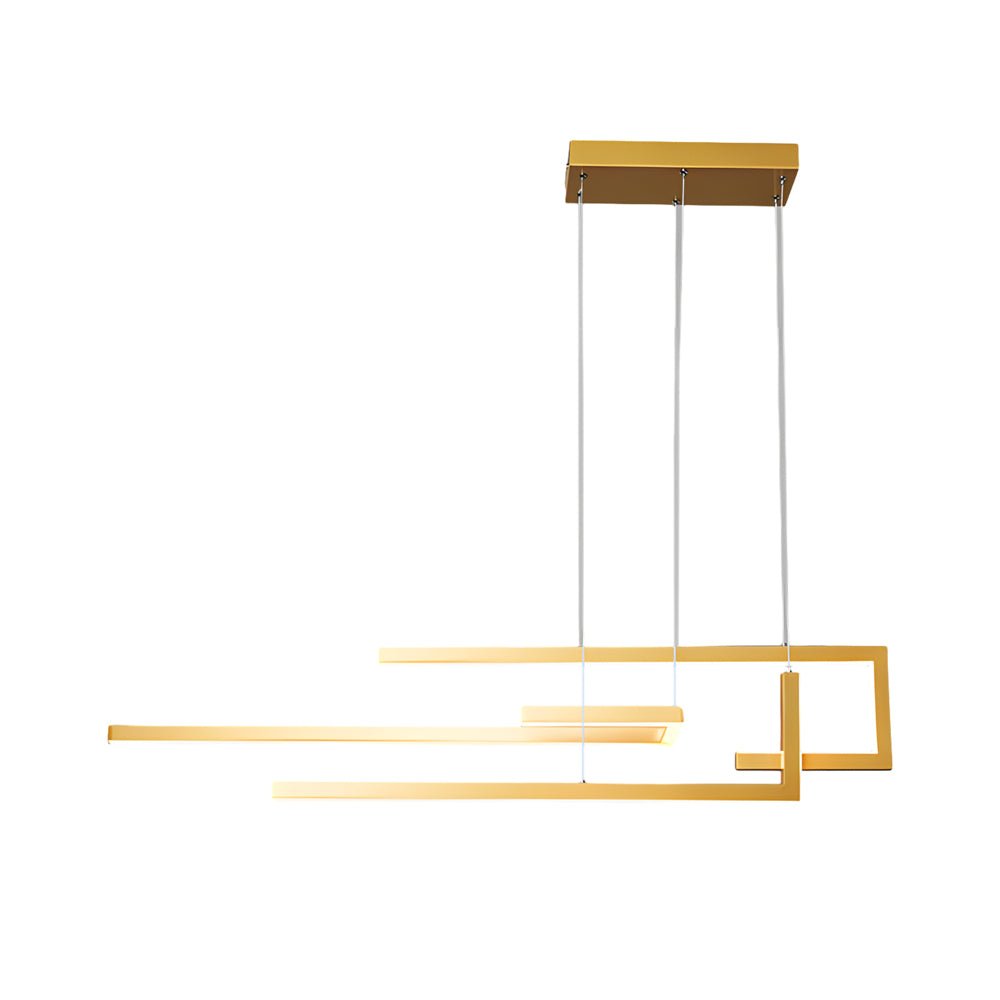 [Open-Box] Strips Geometric LED Dimmable with Remote Control Nordic Dining Chandelier