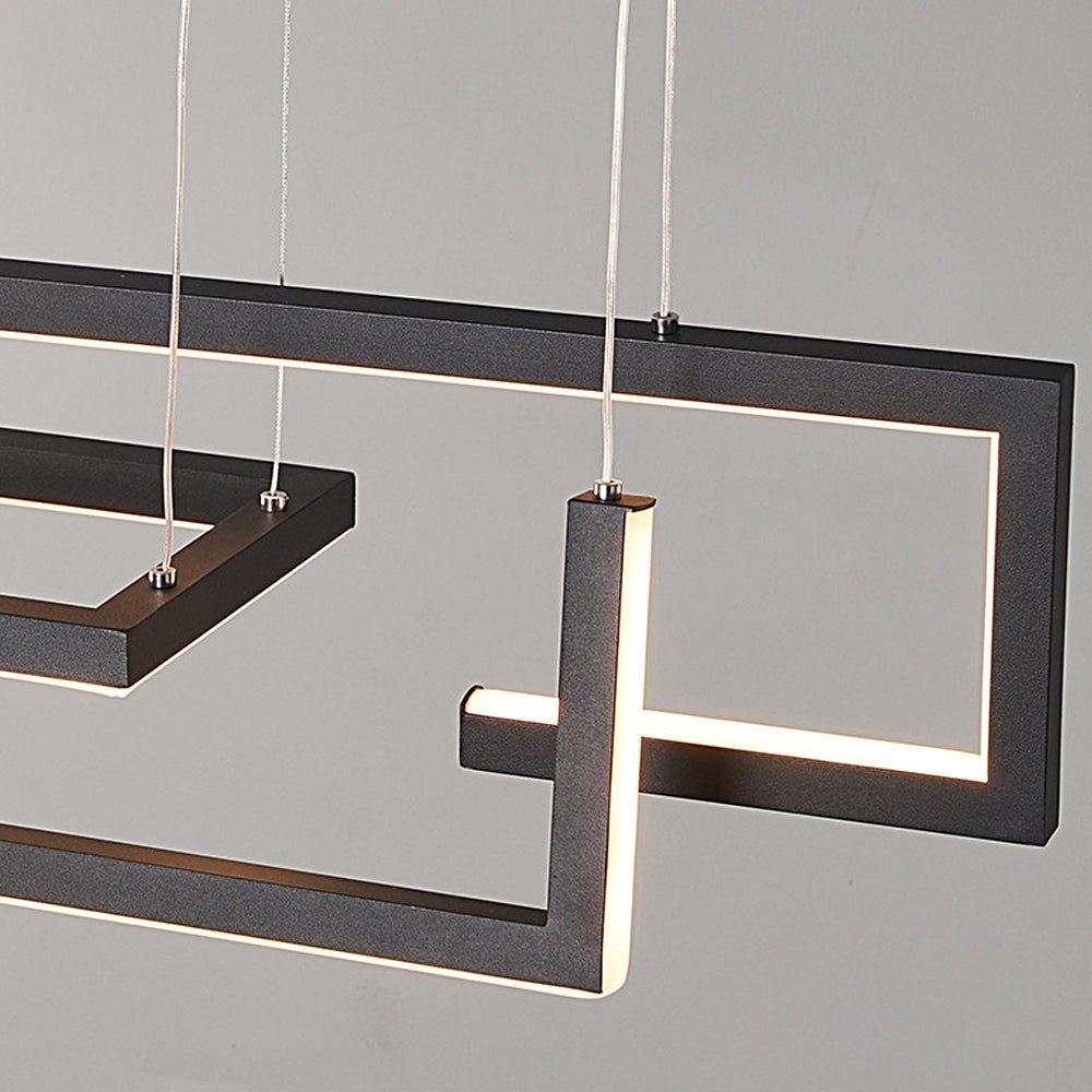 [Open-Box] Strips Geometric LED Dimmable with Remote Control Nordic Dining Chandelier