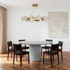 Gold Round Chandelier Featuring a Polished Brass Ring Ceiling Light