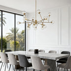 Bubble Sputnik Chandelier Featuring Clear Glass Globes Ceiling Light