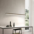 Black Metal Pendant Light Nordic Minimalist LED Linear Ceiling Light