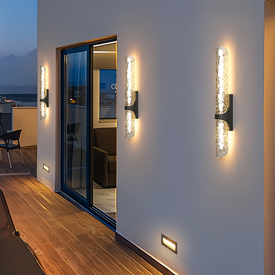 Contemporary Black Outdoor Wall Lights Waterproof LED Lamp