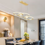 Gold Chandelier Lamp Nordic Style Aluminum Adjusted Ceiling Light