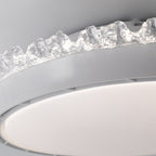 White Ceiling Fan with Light Minimalist Bladeless Fan Lamp