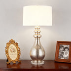Modern Silver Table Lamp Polished Finish Unique Lamp