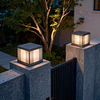 Gate Pillar Solar Light Outdoor Copper Square Rust-Proof Light